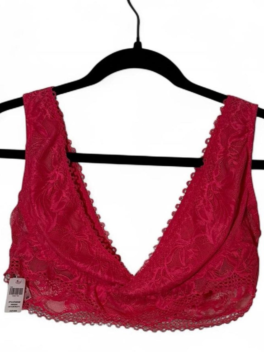 Soma Red Embraceable Lace Plunge Bralette Size XXL Wireless Bra 2X NWT